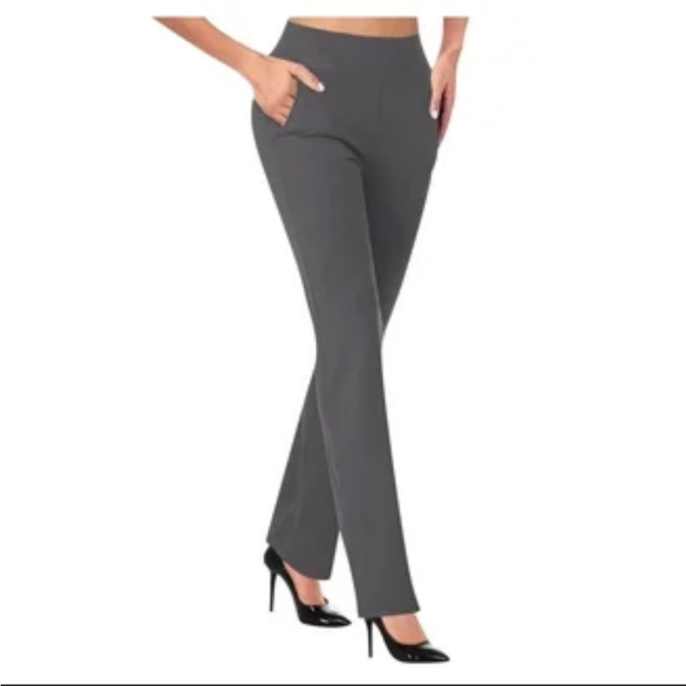 Croft and barrow Women's Gray effortless stretch pants size 12short NWT